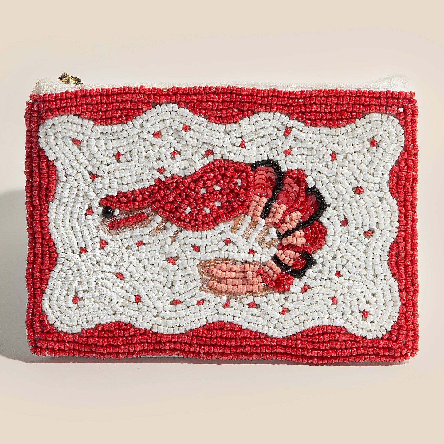 Shrimpy Beaded Coin Purse