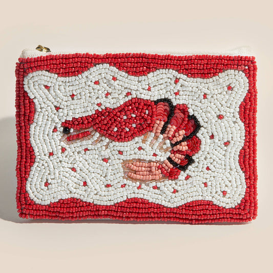Shrimpy Beaded Coin Purse