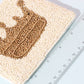 White Beaded Golden Crown Coin Purse