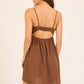 Airflow Tie-Front Cutout Mini Dress