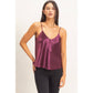 V-Neck Satin Cami Top