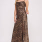 Savage Nights Leopard Satin Maxi Slip Dress