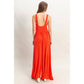HF25C959-Knotted Bust Sleeveless Jersey Jumpsuit