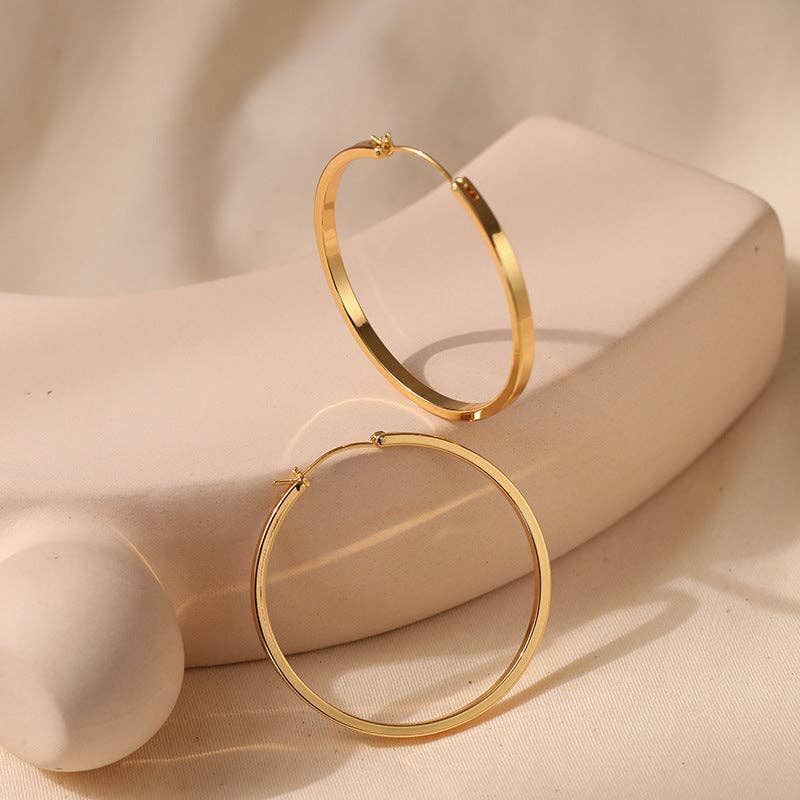 Simple Cool Circle Endless Hoop Earrings