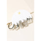 3Pc Mixed Hoop Style Earrings Set