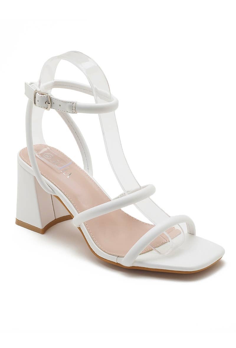 Trendy heeled sandal with strap H8-902