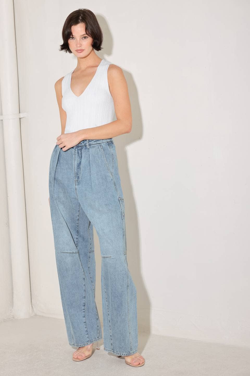 Washed Barrel Jeans