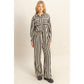 Vertical Stripe Shirt & Pants Set