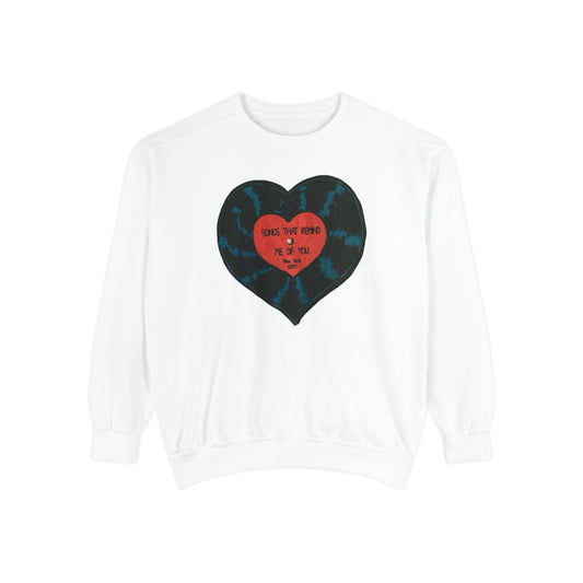 Heart Graphic Sweatshirt — "Love the Weird" Vintage-Inspired Crewneck