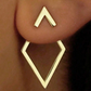 LDC Rhombus Shape Plated Alloy Stud Earrings