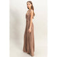 HF25C959-Knotted Bust Sleeveless Jersey Jumpsuit