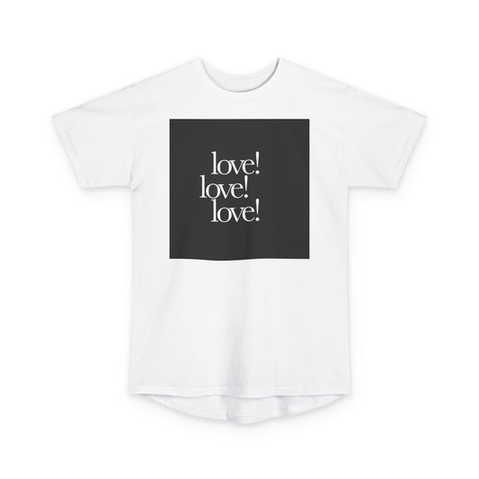 Love! Love! Love! Tee — Minimalist Typography Longline Shirt