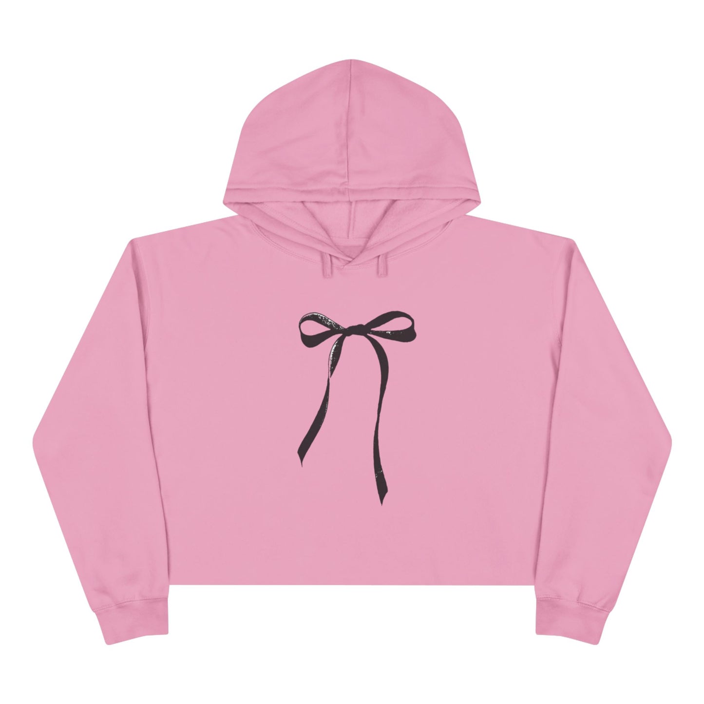 Cropped Hoodie - Feminine Bow Design for International Women's Day