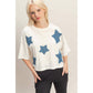 Raw Edge Star Patch Top