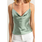 DZ25C247-Basic Satin Cami Cowl Neck Top