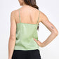 LACE DETAIL ADJUSTABLE SHOULDER STRAP WOVEN CAMI