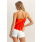 DZ25C247-Basic Satin Cami Cowl Neck Top