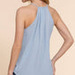V-neck Surplice Woven Cami Top