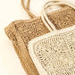 Straw Braided Rectangle Tote Bag