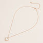 Gold Heart Pendant Necklace with Enamel and Crystal Charm