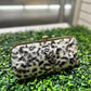 Leopard Faux Fur Kiss Lock Clutch