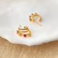 Colorful Zircon Rose Stud Earrings DPJE1269