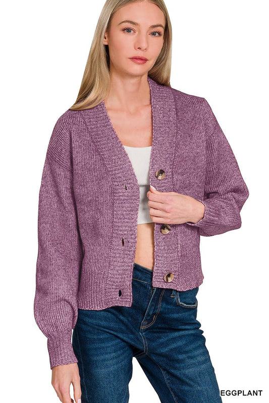 Button Front Sweater Cardigan