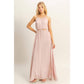 HF25E129-Side Cutout Side Slit Maxi Dress