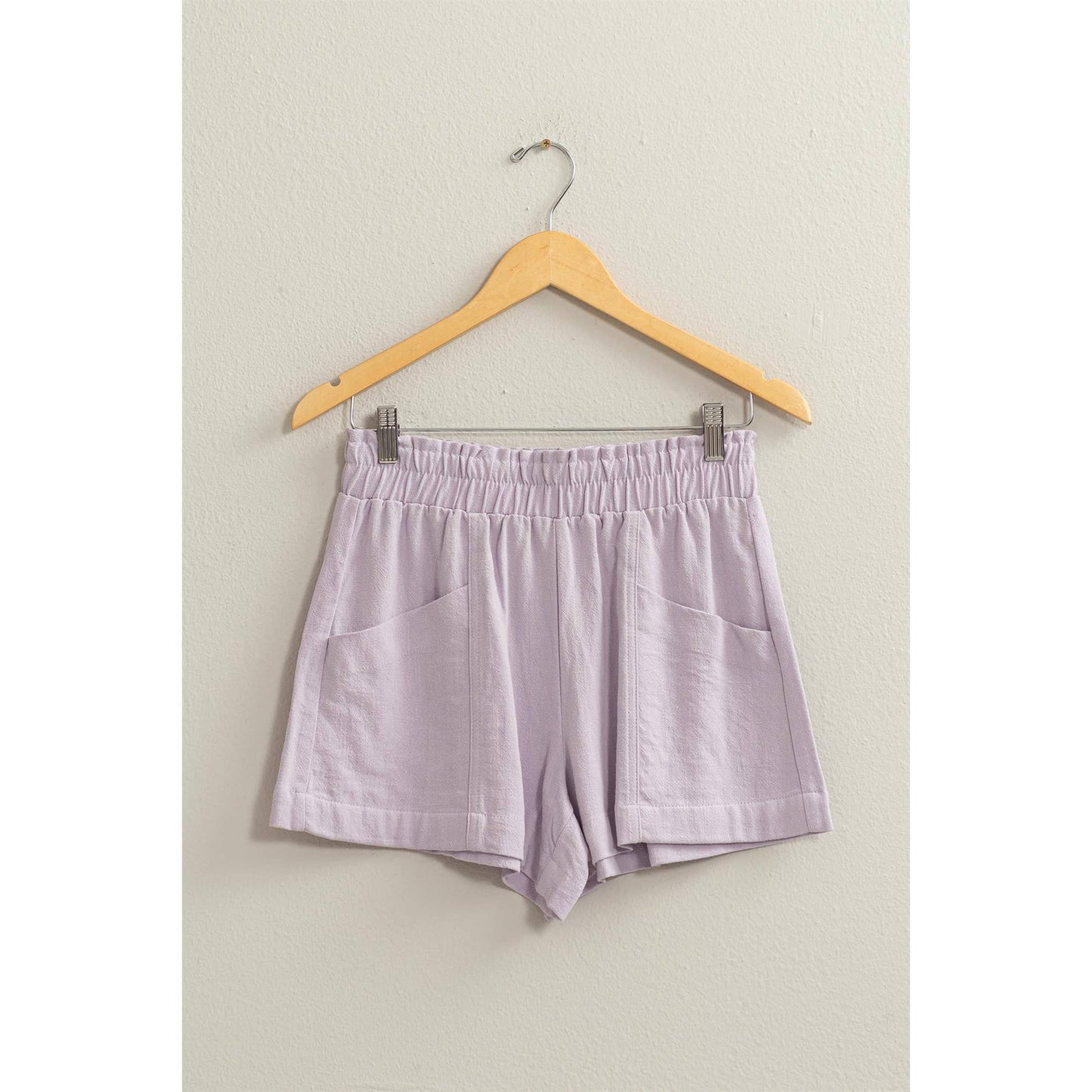 DZ24C377-D-ALL TIME FUN HIGH WAIST LINEN SHORTS