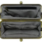 Leopard Faux Fur Kiss Lock Clutch