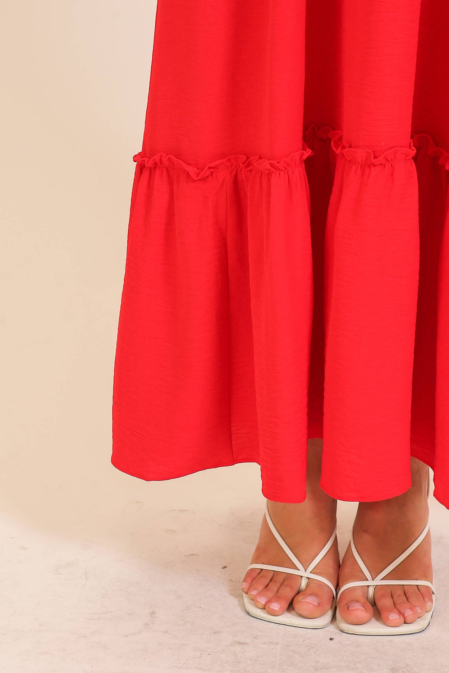 Strapless boho smocked top airflow maxi dress