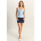 DZ25C247-Basic Satin Cami Cowl Neck Top