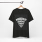 Murder! Unisex Jersey Tee - Bold Graphic T-Shirt for Comic Book Lovers, Festival Outfit, Edgy Gift, Halloween Style, Statement Shirt