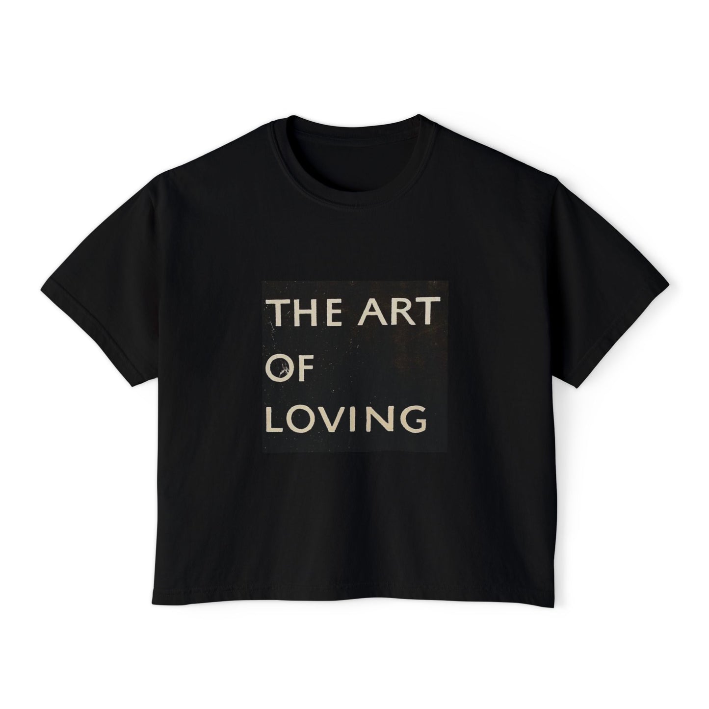 The Art of Loving Boxy Tee — Women's Graphic Crop T-Shirt