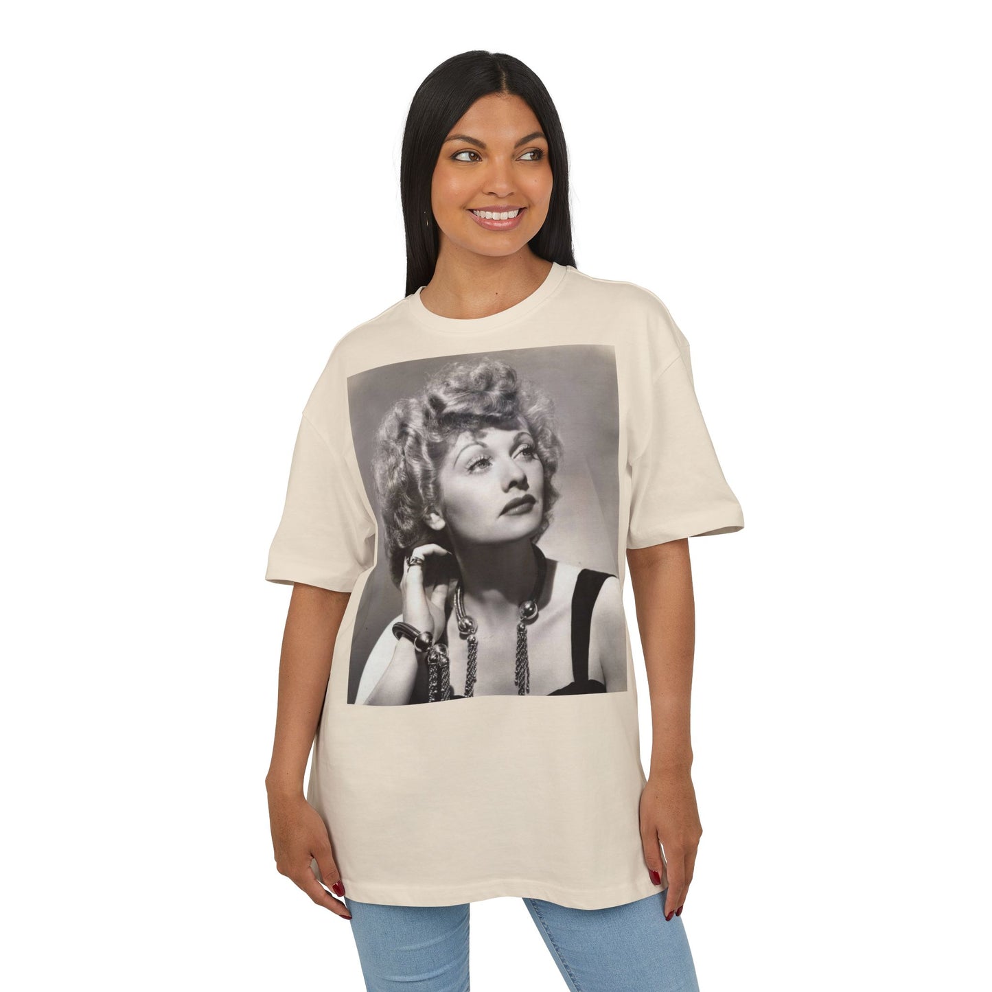 Vintage Glam Unisex Heavy Oversize Tee - Retro Style Fashion Icon Graphic