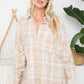 Raglan Sleeves Oversized Plaid Shirt