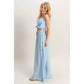 HF25E001-SET-Ruched Top And High Waist Pants Set
