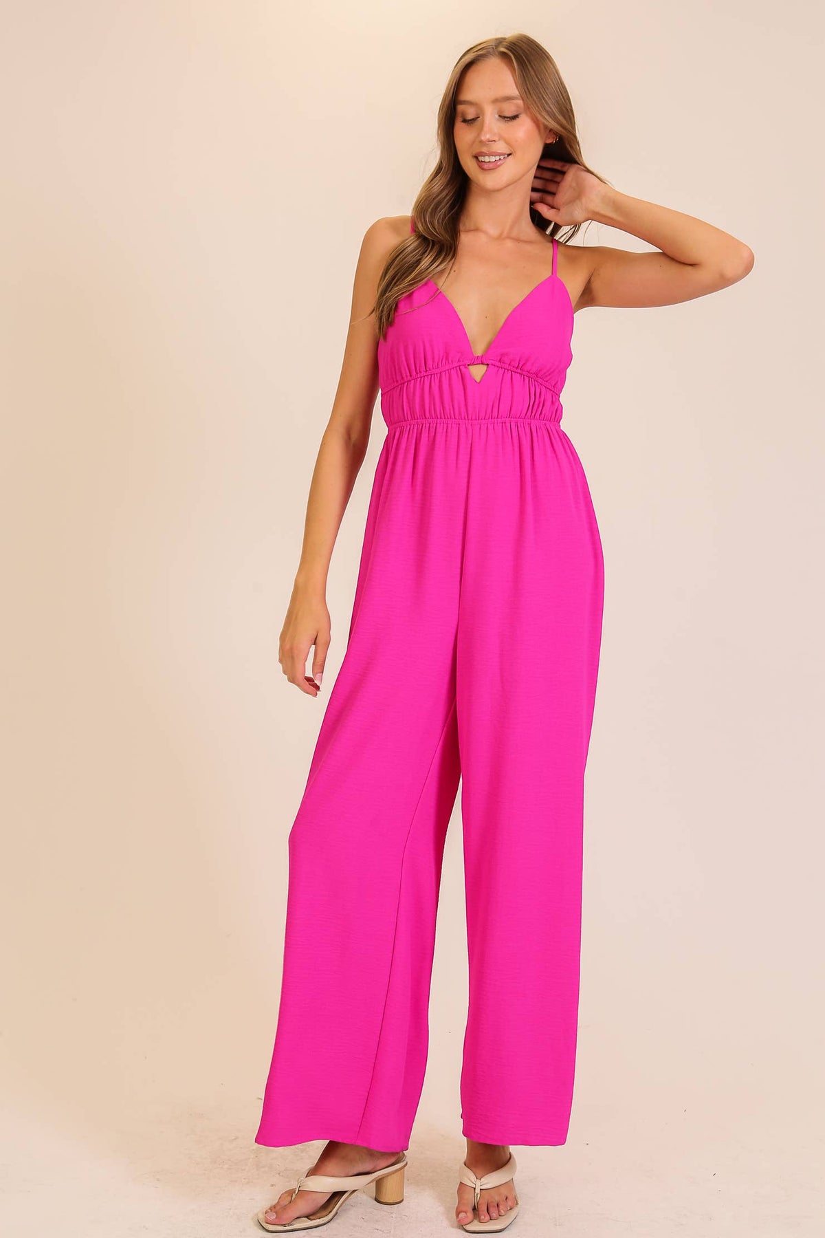 Airflow Tie-Back Wide Leg Jumpsuit