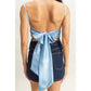 DZ25C126-Satin Back Tie Detail Sleeveless Top
