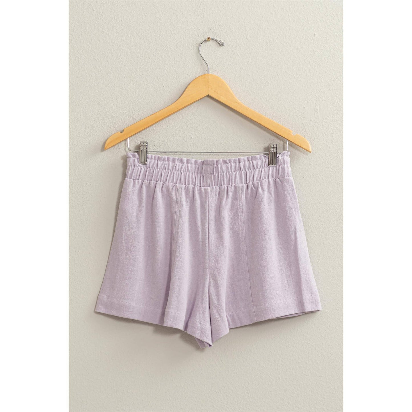 DZ24C377-D-ALL TIME FUN HIGH WAIST LINEN SHORTS