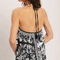 Contrast Scarf Top