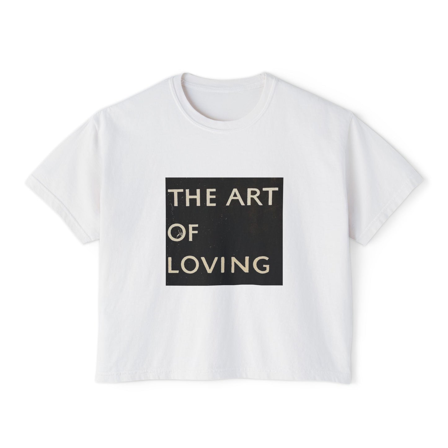 The Art of Loving Boxy Tee — Women's Graphic Crop T-Shirt