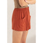 DZ24C377-D-ALL TIME FUN HIGH WAIST LINEN SHORTS
