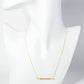 18K Gold Dipped Brass Bar Inspirational Necklace