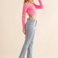 22418P - Studded Rhinestone Denim Jeans