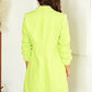 NEON RUCHED SLEEVE LONG BOYFRIEND BLAZER (81255-NEON)