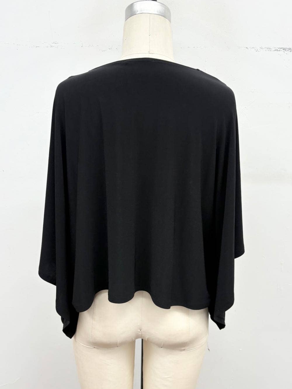 Flowy V-Neck Poncho Top