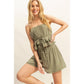 HF25E205-SET-Peplum Cami Top And Shorts Set