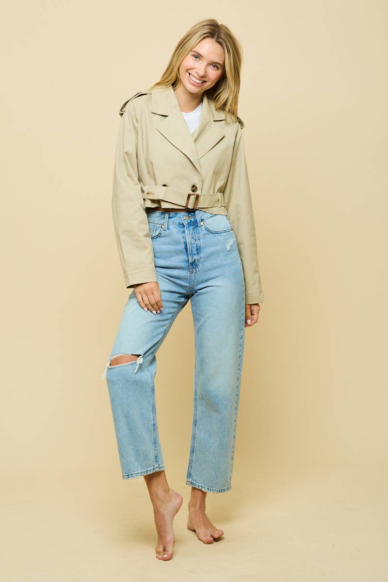 2509 - CROPPED TRENCH JACKET