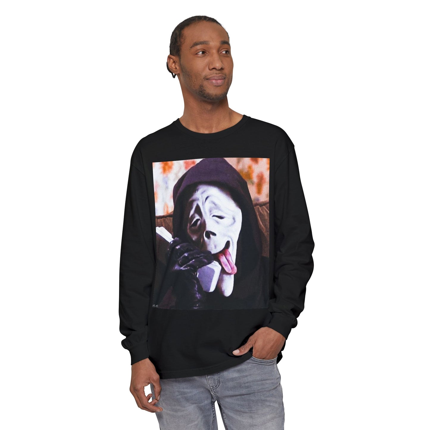 Spooky Long Sleeve T-Shirt, Halloween Tee, Unisex Graphic Shirt, Horror Movie Apparel, Unique Gift for Fans, Casual Wear